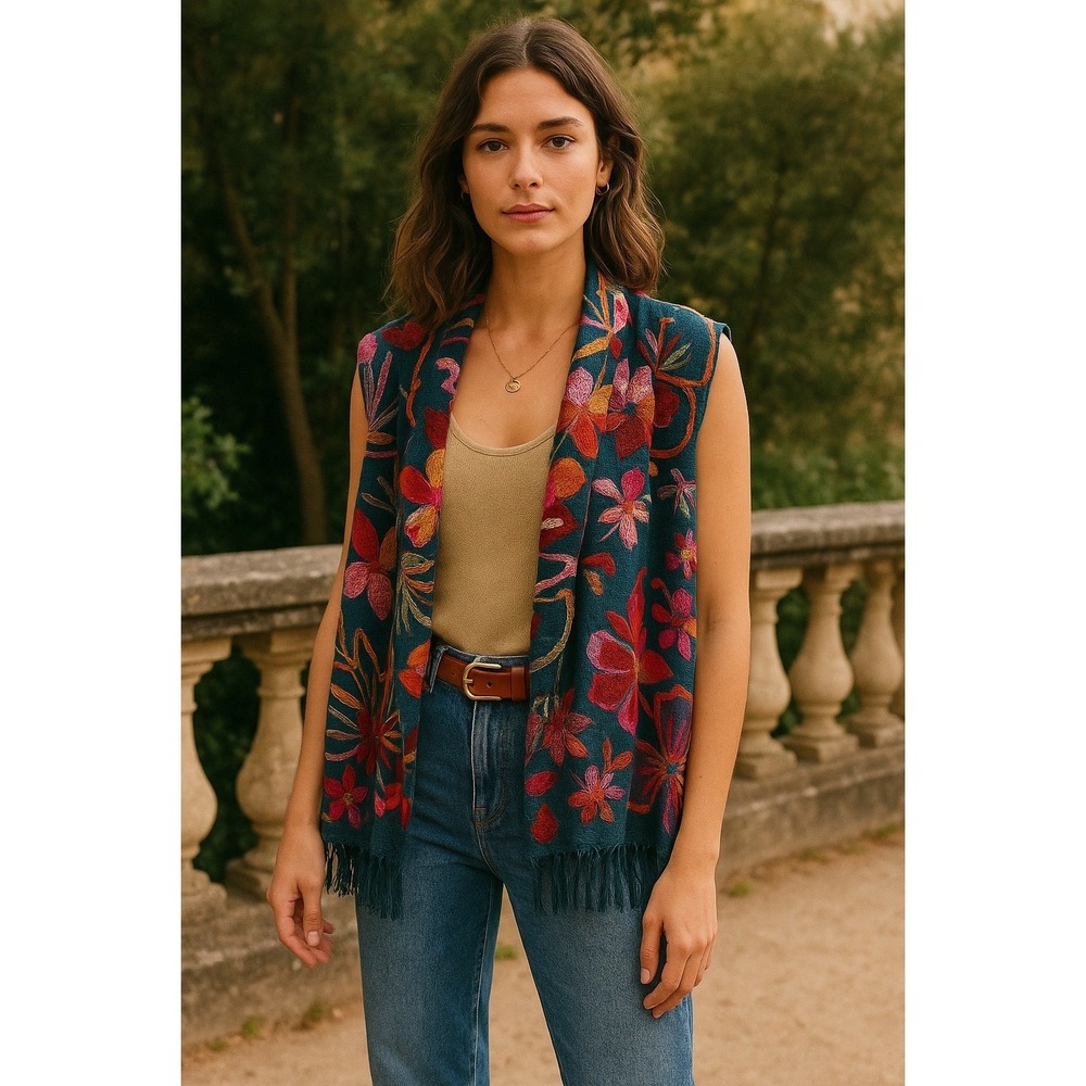 Soft Surroundings Floral Cardigan M
